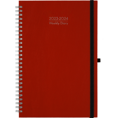 Ημερολόγιο εβδομαδιαίο Spiral Carma 2 ετών_D  2023-2024 17x24 με λάστιχο κόκκινο